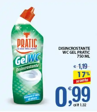 Qui Discount DISINCROSTANTE WC GEL PRATIC 750 ML offerta