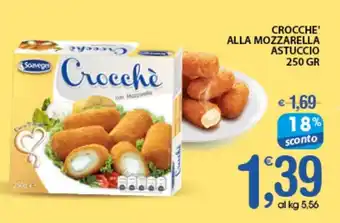 Qui Discount CROCCHE' ALLA MOZZARELLA ASTUCCIO 250 GR offerta