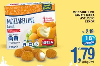 Qui Discount MOZZARELLINE PANATE IGELA ASTUCCIO 225 GR offerta