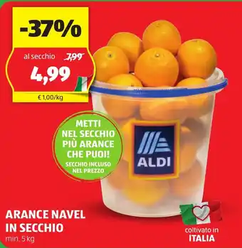 ALDI ARANCE NAVEL IN SECCHIO min. 5 kg offerta