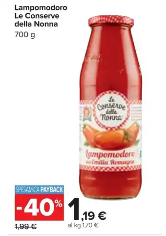 Carrefour Iper Lampomodoro Le Conserve della Nonna offerta