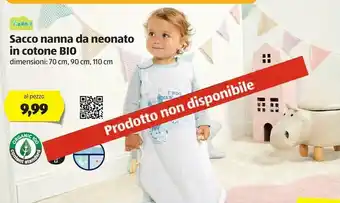 ALDI Impidimpi Sacco Nanna Da Neonato In Cotone BIO offerta