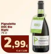 Sigma Pignoletto DOC Bio Righi 75 cl offerta