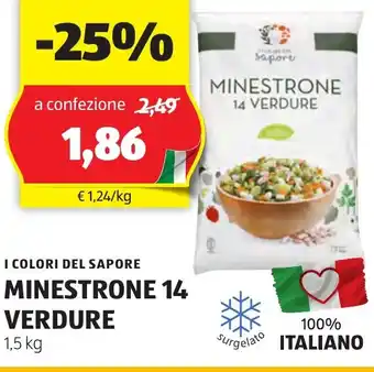 ALDI I COLORI DEL SAPORE MINESTRONE 14 VERDURE 1,5 kg offerta