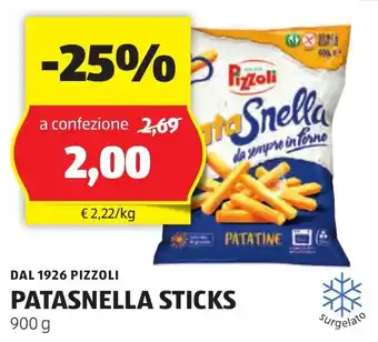 ALDI DAL 1926 PIZZOLI PATASNELLA STICKS 900 g offerta