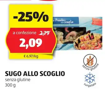 ALDI SUGO ALLO SCOGLIO senza glutine 300 g offerta
