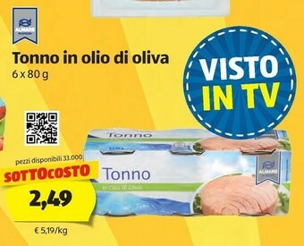 ALDI Almare Tonno In Olio Di Oliva offerta