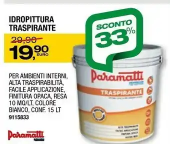Bricofer Paramatti Idropittura Traspirante offerta