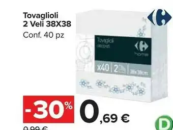 Carrefour Market Tovaglioli 2 Veli offerta