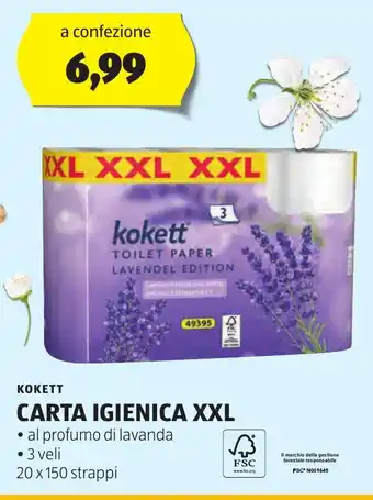 ALDI kokett CARTA IGIENICA XXL offerta