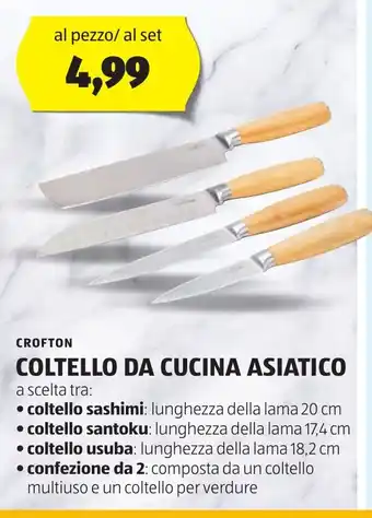 ALDI CROFTON COLTELLO DA CUCINA ASIATICO offerta