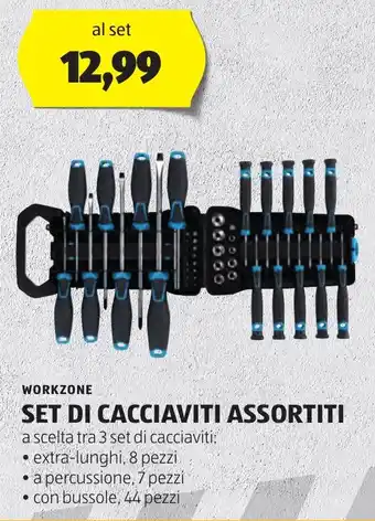 ALDI WORKZONE SET DI CACCIAVITI ASSORTITI offerta