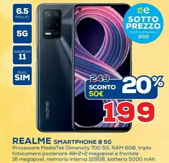 Euronics Realme Real Me Smartphone 8 5G offerta
