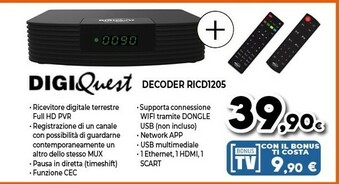 Expert Digiquest Decoder RICD1205 offerta