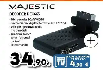 Expert New majestic DEC-663 offerta