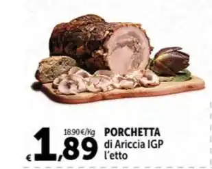 Carrefour Market PORCHETTA di Ariccia IGP l'etto offerta
