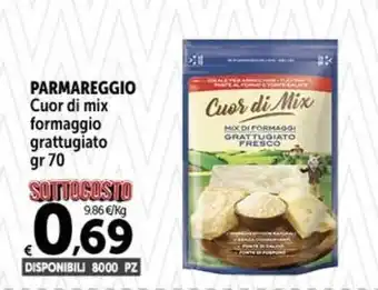 Carrefour Market PARMAREGGIO Cuor di mix formaggio grattugiato gr 70 offerta