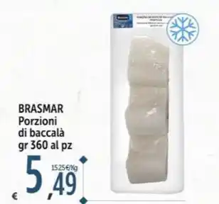 Carrefour Market BRASMAR Porzioni di baccalà gr 360 offerta