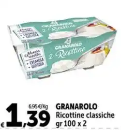 Carrefour Market GRANAROLO Ricottine classiche gr 100 x 2 offerta