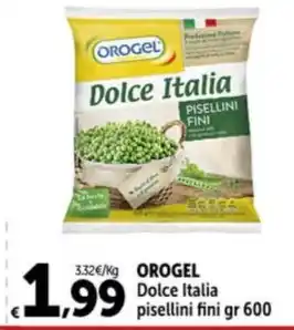 Carrefour Market OROGEL Dolce Italia pisellini fini gr 600 offerta