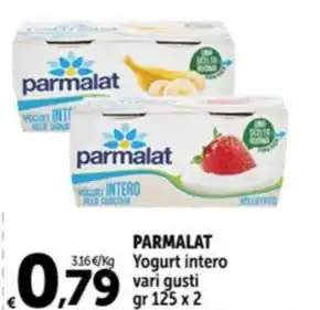 Carrefour Market PARMALAT Yogurt intero vari gusti gr 125 x 2 offerta
