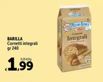 Carrefour Market BARILLA Cornetti integrali gr 240 offerta