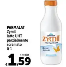 Carrefour Market PARMALAT Zymil latte UHT parzialmente scremato lt 1 offerta