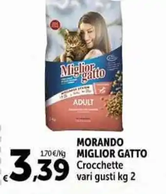 Carrefour Market MORANDO MIGLIOR GATTO Crocchette vari gusti kg 2 offerta