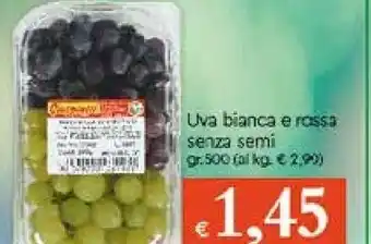 Galassia Uva Bianca E Rossa Senza Semi offerta