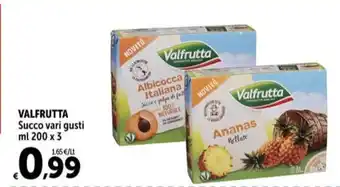 VALFRUTTA Succo vari gusti ml 200 x 3