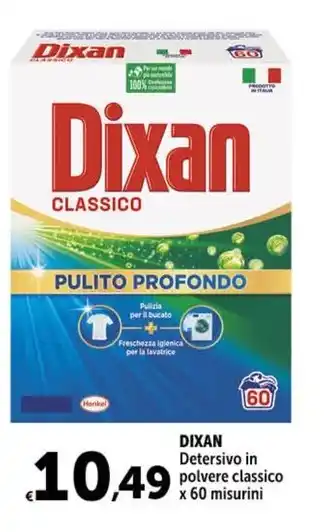 Carrefour Market DIXAN Detersivo in polvere classico x 60 misurini offerta