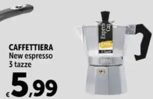Carrefour Market CAFFETTIERA New espresso 3 tazze offerta