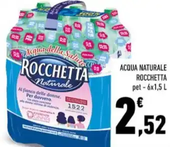 Conad City ACQUA NATURALE ROCCHETTA pet - 6x1,5 L offerta