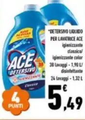 Conad City DETERSIVO LIQUIDO PER LAVATRICE ACE offerta