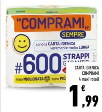 Conad City CARTA IGIENICA COMPRAMI 4 maxi rotoli offerta