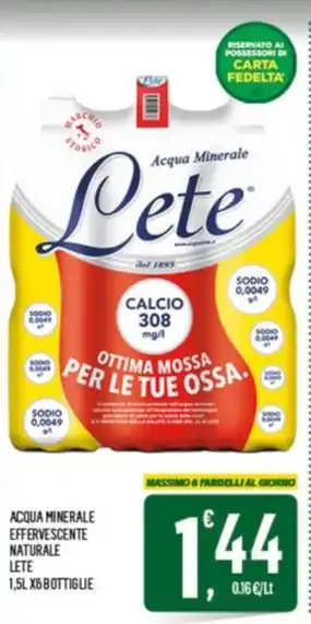Despar ACQUA MINERALE EFFERVESCENTE NATURALE LETE offerta