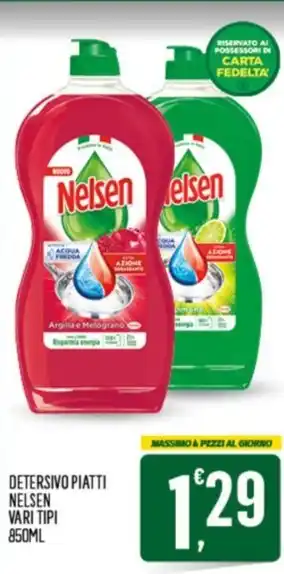 Despar DETERSIVO PIATTI NELSEN VARI TIPI 850ML offerta