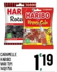 Despar CARAMELLE HARIBO VARI TIPI 140/175G offerta