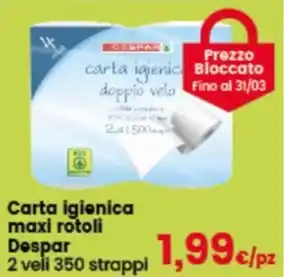 Despar Carta igienica maxi rotoli Despar offerta