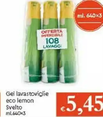 Galassia Svelto Gel Lavastoviglie Eco Lemon offerta