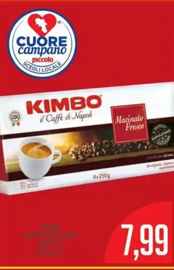 Supermercati Piccolo KIMBO Caffe di Napoli Macinato Fresco offerta
