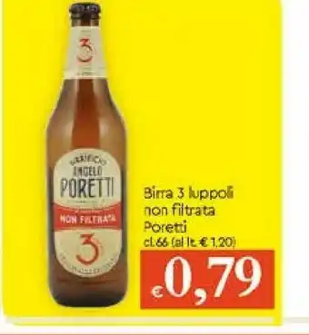 Galassia Angelo poretti Birra 3 Luppoli Non Filtrata 66 Cl offerta