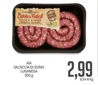 Supermercati Piccolo AIA SALSICCIA DI SUINO LUGANEGA offerta