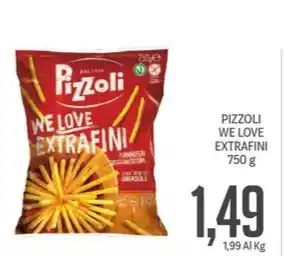 Supermercati Piccolo PIZZOLI WE LOVE EXTRAFINI 750 g offerta