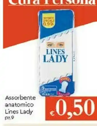 Lines Lady Assorbente Anatomico