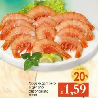 Galassia Code Di Gambero Argentino Decongelato offerta