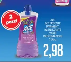 Supermercati Piccolo ACE DETERGENTE PAVIMENTI IGIENIZZANTE VARIE PROFUMAZIONI 1 Litro offerta