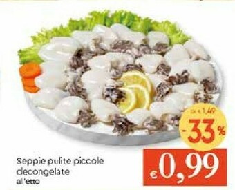 Galassia Seppie Pulite Piccole Decongelate offerta