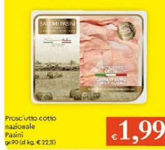 Galassia Pasini Prosciutto Cotto Nazionale offerta