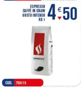 Adhoc ESPRESSO CAFFE IN GRANI GUSTO INTENSO KG 1 offerta